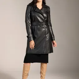 20Dresses Women Solid Notched Lapel Overcoat With Belt-image-39