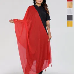 Moda Rapido Selection Of 5 Woven Design Tasselled Dupattas-picture-55