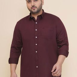 John Pride Men Plus Size Oversized Fit Spread Collar Solid Satin Casual Shirt-picture-28
