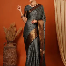 DIVASTRI Woven Design Zari Pure Silk Mysore Silk Saree-picture-49
