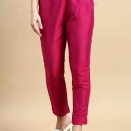 De Moza Women Slip-On Ethnic Cigarette Trousers-image-60