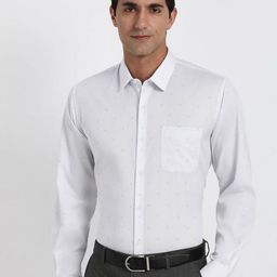 Peter England Printed Pure Cotton Spread Collar Formal Shirt-picture-18