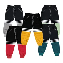 AMNOUR Infants Pack Of 5 Cotton Joggers-52