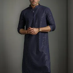 Moda Rapido Men Blended Straight Kurtas-picture-17