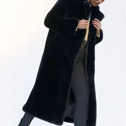 LULU & SKY Women Notched Lapel Open-Front Trench Coat-12