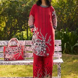 SAUNDH Floral Printed Round Neck Pure Linen Tunic With Trouser-picture-44