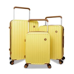 REDHORNS Set Of 3 Textured Hard-Sided Trolley Suitcase-1