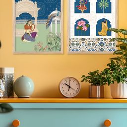 Kotart Brown & Blue 2 Piece Wood Abstract Wall Paintings-picture-18