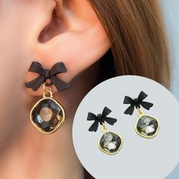 Cute Korean Heart & Bow Stud Earrings-image-98