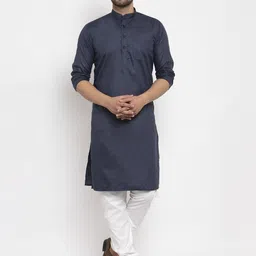 Attigo Men Mandarin Collar Straight Kurta-image-59