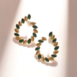 Priyaasi Gold-Plated Mini Drop Pattern Brass Studs Earrings-44