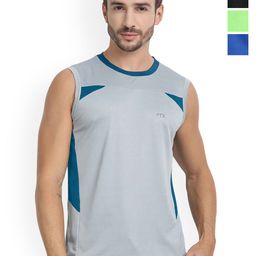 FTX Pack Of 4 Colourblocked Round Neck Gym Vests 709-2_709-6_709-9_709-16-S-image-2
