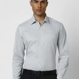 Van Heusen Men Spread Collar Geometric Printed Cotton Slim Fit Formal Shirt-image-59