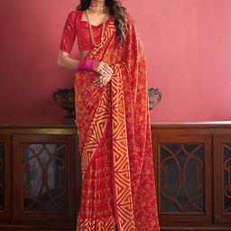 Mitera Floral Poly Georgette Saree-50