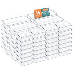 Aura Transparent Set of 6 Regular Drawer Organiser Organisers-14