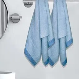 Aura Navy Blue & Blue 2 Cotton 210 GSM Bath Towel-image-98