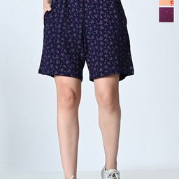 BAESD Women Printed High-Rise Shorts-image-10