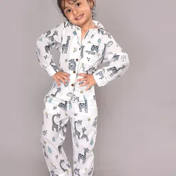 BLOCKS OF INDIA Unisex Kids Printed Night suit-image-93