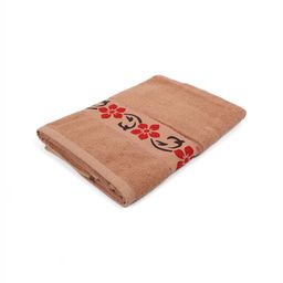 Style Shoes Brown & Red 1 Printed Cotton 450 GSM Bath Towel-image-88