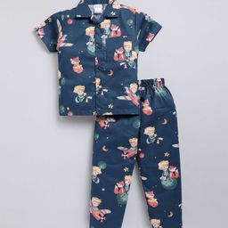 NAUTI KIDZ Boys Pure Cotton Cartoon Characters Printed Night suit-image-62