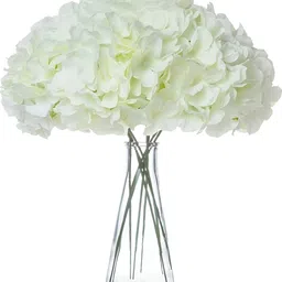 VRB DECOR White 10 Pieces Hydrangea Artificial Flower-36