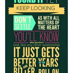 Inephos Yellow & Green Typography Printed Canvas Wall Art-28
