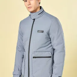 SF JEANS by Pantaloons Men Longline Sporty Jacket with Patchwork-12