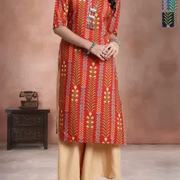 Anouk Rustic Women Pack Of 3 Ethnic Motifs Printed Straight Kurta-image-71
