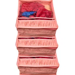 Ajabh Peach-Coloured Set of 3 Water Resistant Multi-Utility Organisers image 1