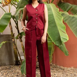 Moda Rapido Sleeveless Pure Cotton Waistcoat With Trouser-picture-21