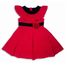 YOUNG BIRDS Girls Flutter Sleeve Fit & Flare Dress-image-51