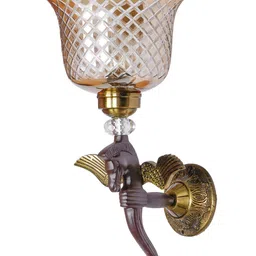 Fos Lighting Brown Printed Aluminium Wall Lamp-image-4