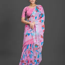 NIRMAL CREATION Abstract Printed Saree image 3