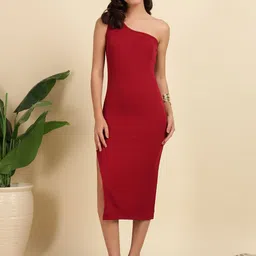 CORSICA One Shoulder Bodycon Midi Dress-picture-51