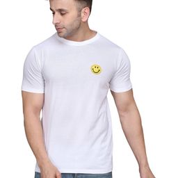 Blisstone Round Neck Applique Slim Fit Cotton Casual T-shirt-image-62