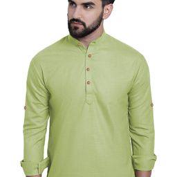 EdinWolf Men Slim Fit Mandarin Collar Cotton Straight Kurta-image-74