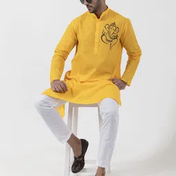 DEVOILER Men Ethnic Motifs Printed Kurta-picture-16