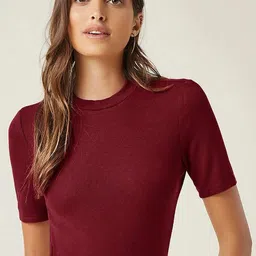 Kotty Women High Neck Short Sleeves Top-image-75