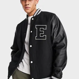 Be Savage Men Fleece Windcheater and Water Resistant Leather Jacket-image-18