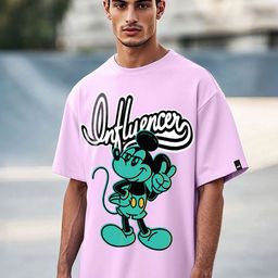 Bewakoof Official Disney Merchandise Mickey Men's Graphic Printed Oversized T-Shirt-picture-19