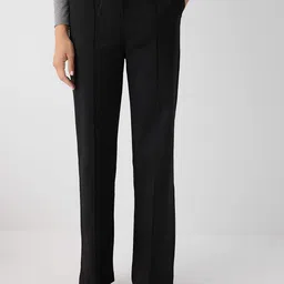 Trendyol Women Slim Fit Mid-Rise Trousers-picture-0