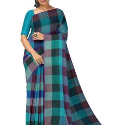 APCO Checked Pure Cotton Saree-29