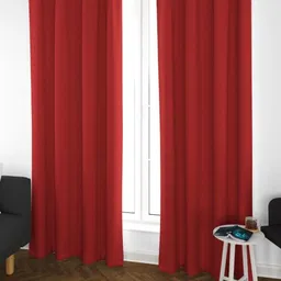 Parda Online Maroon Set of 2 Black Out Window Curtain-image-10