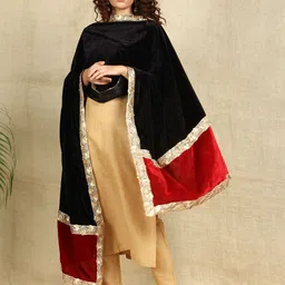 SHADES OF FAASHION Women Velvet Shawl-picture-32