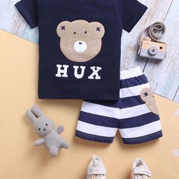 Toonyport Boys Typography Printed Round Neck Pure Cotton T-shirt With Shorts-image-51