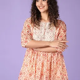 V-Mart Women Ethnic Motifs Printed Round Neck Top-picture-41