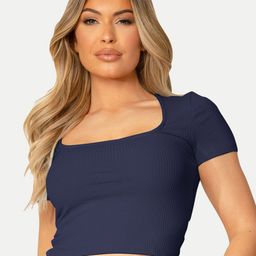 Radprix Ribbed Cotton Crop Top-image-73