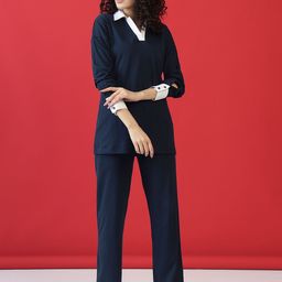 PRRODALITY Shirt Collar Neck T-Shirt With Trousers Co-Ords-image-30