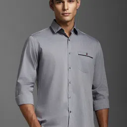 Louis Philippe Sport Men Slim Fit Solid Printed Casual Shirt-image-68