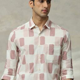 Mufti Men Slim Fit Spread Collar Geometric Printed Cotton Casual Shirt-picture-31